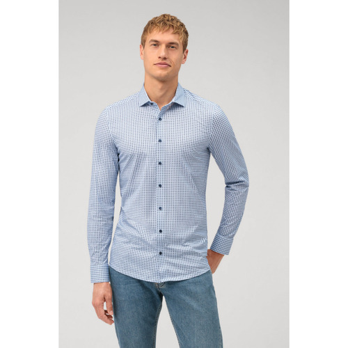 Vêtements Homme Chemises manches longues Olymp Chemise  ajustée bleue stretch Bleu
