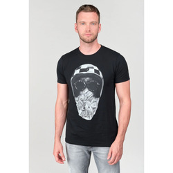 Vêtements Homme floral embroidery logo-print T-shirt Le Temps des Cerises T-shirt peralta noir imprimé Noir