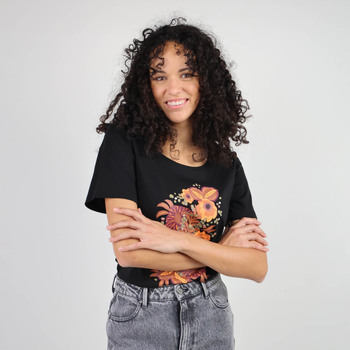 Vêtements Femme T-shirts manches courtes Oxbow Tee-shirt imprimé  TRIUMPH Noir