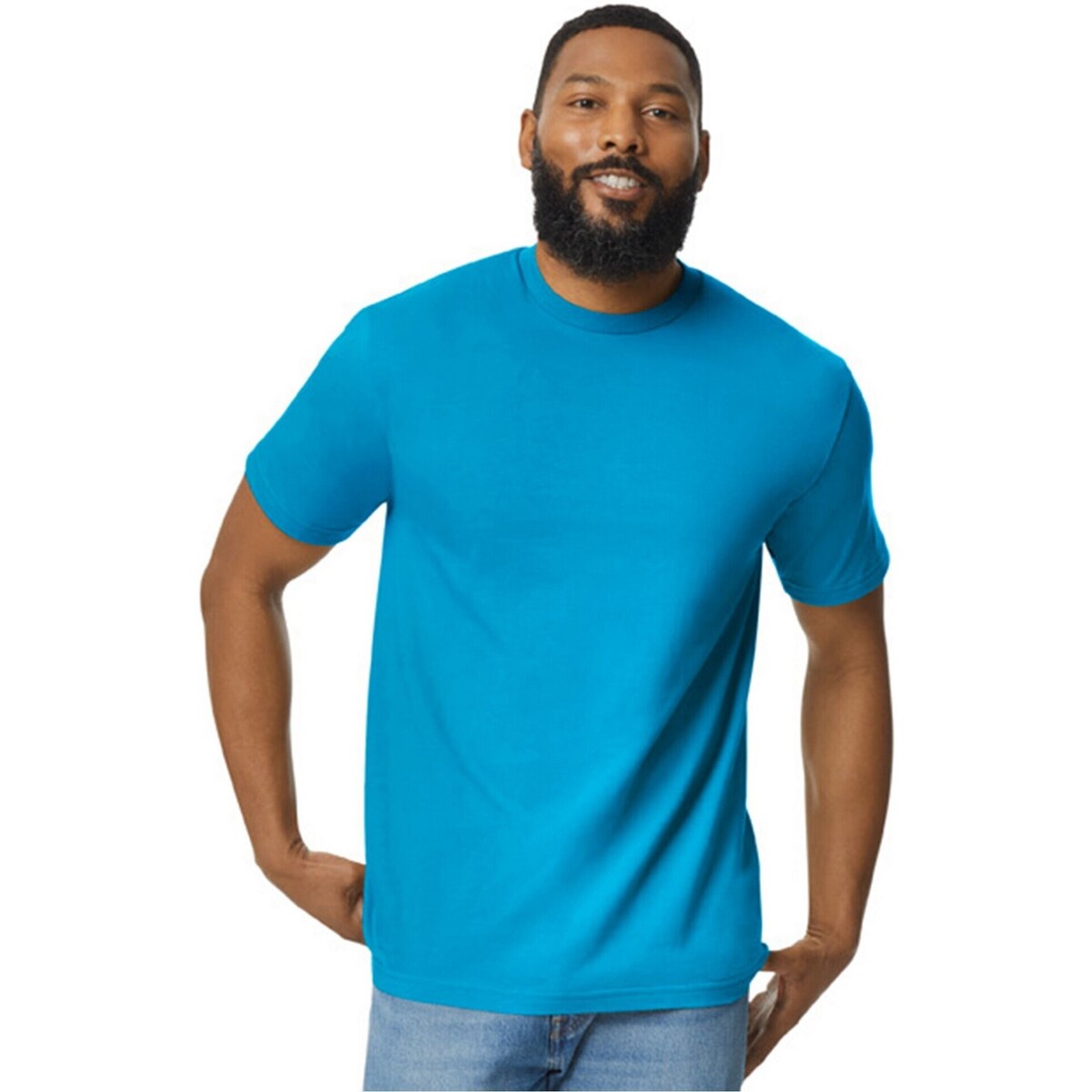 Vêtements T-shirts flight manches longues Gildan Softstyle Bleu