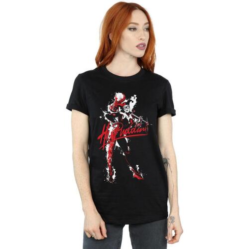 Vêtements Femme T-shirts manches longues Dc Comics Harley Quinn Hi Puddin Noir