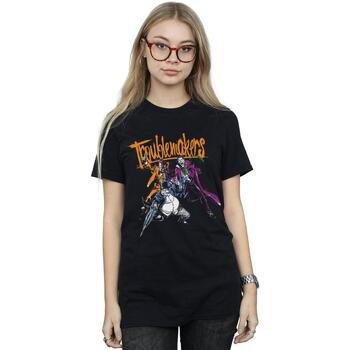 Vêtements Femme T-shirts manches longues Dc Comics Batman Troublemakers Noir