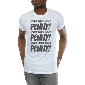 Vêtements Homme T-shirts manches longues The Big Bang Theory Sheldon Knock Knock Penny Blanc