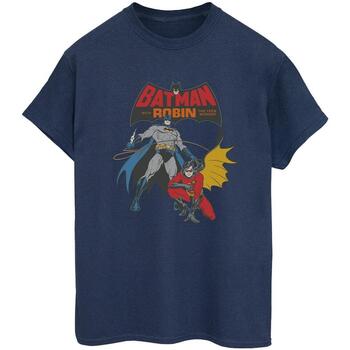 Vêtements Femme T-shirts manches longues Dc Comics Batman And Robin Bleu