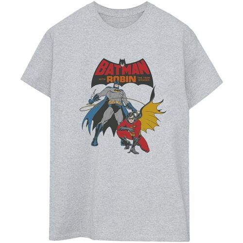 Vêtements Femme T-shirts manches longues Dc Comics Batman And Robin Gris