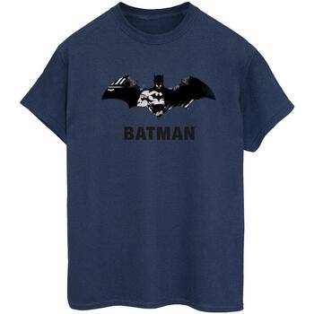 Vêtements Femme T-shirts manches longues Dc Comics Batman Black Stare Logo Bleu