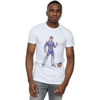 Vêtements Homme T-shirts manches longues The Big Bang Theory Raj Superhero Blanc