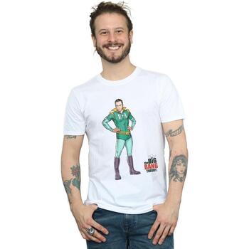Vêtements Homme T-shirts manches longues Désir De Fuiteory Sheldon Superhero Blanc