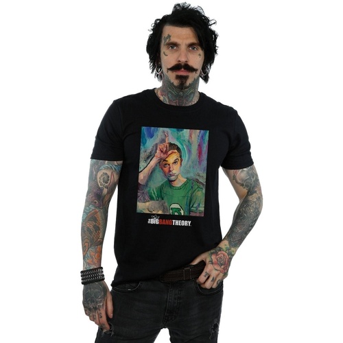 Vêtements Homme T-shirts manches longues Désir De Fuiteory Sheldon Loser Painting Noir