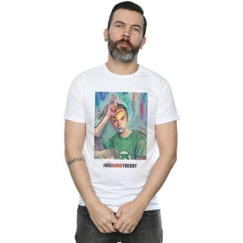 Vêtements Homme T-shirts manches longues The Big Bang Theory Sheldon Loser Painting Blanc