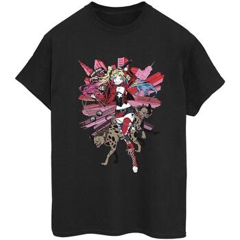 Vêtements Femme T-shirts manches longues Dc Comics Harley Quinn Hyenas Noir