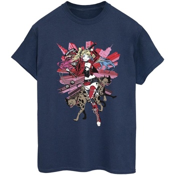 Vêtements Femme T-shirts manches longues Dc Comics Harley Quinn Hyenas Bleu