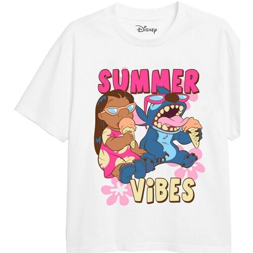 Vêtements Fille T-shirts manches longues Lilo & Stitch Summer Vibes Rouge