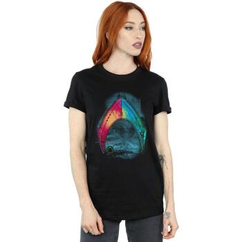 Vêtements Femme T-shirts manches longues Dc Comics Aquaman Mera Logo Noir