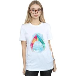 Vêtements Femme T-shirts manches longues Dc Comics Aquaman Mera Logo Blanc