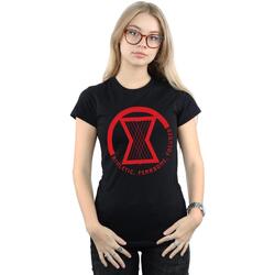 Vêtements Femme T-shirts manches longues Marvel Black Widow Movie Athletic Logo Noir