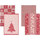 Maison & Déco Torchons Lasa Home Lot de 4 Torchons imprimés Noël 50 x 70 cm Rouge