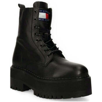 Chaussures Femme Bottines Tommy Jeans boot zip up Noir