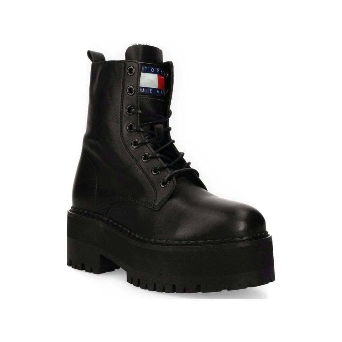 Chaussures Femme Bottines Tommy Jeans boot zip up Noir