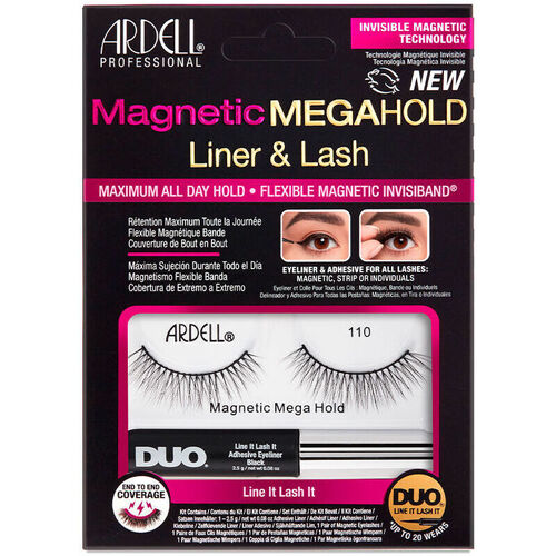 Beauté Femme Mascaras Faux-cils Ardell Magnetic Megahold Liner & Lash Pestañas 110 