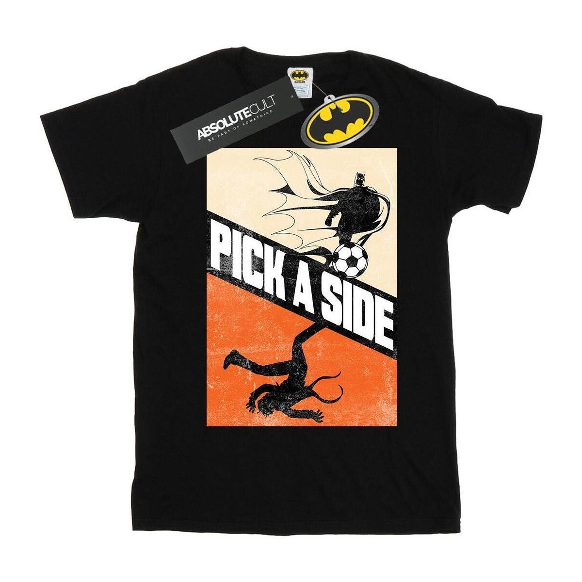 Vêtements Homme T-shirts manches longues Dc Comics Batman Football Pick A Side Noir