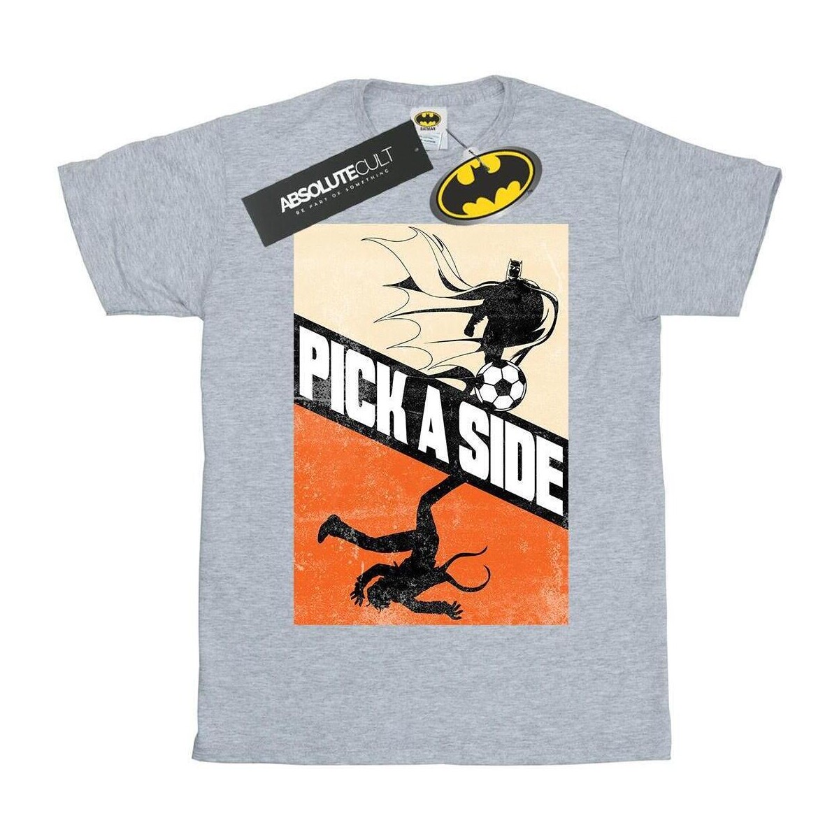 Vêtements Homme T-shirts manches longues Dc Comics Batman Football Pick A Side Gris