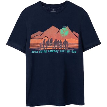 Vêtements Homme T-shirts manches courtes Yellowstone NS7417 Bleu