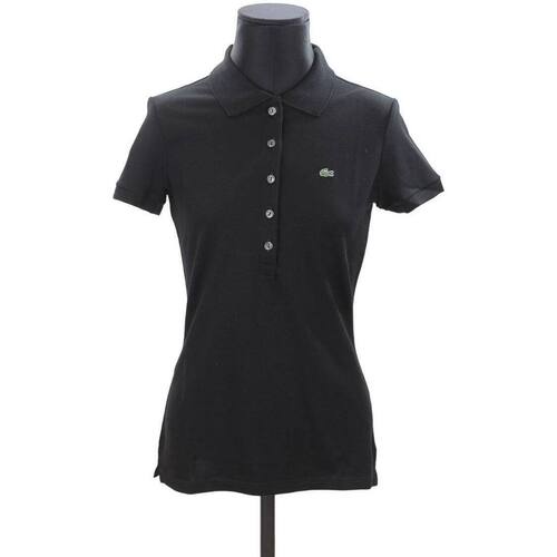 Vêtements Femme Lacoste logo poloskjorte Lacoste Polo en coton Noir