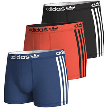 Sous-vêtements Homme Boxers adidas Originals Lot de 3 boxers homme Coton Flex 3 Stripes Gris