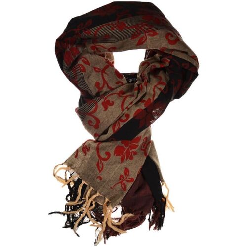 Accessoires textile Echarpes / Etoles / Foulards Fantazia Cheche Royal noir et gris imprime fleuri rouge Rouge