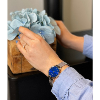 Pierre Lannier CHOUQUETTE Cadran Bleu Bracelet Acier milanais Argenté Bleu