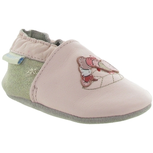 Chaussures Enfant Chaussons bébés Robeez KRUNCHY Rose