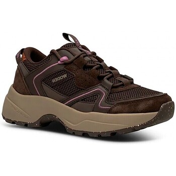 Chaussures Femme Baskets mode Woden Sif Reflective Chocolate Marron