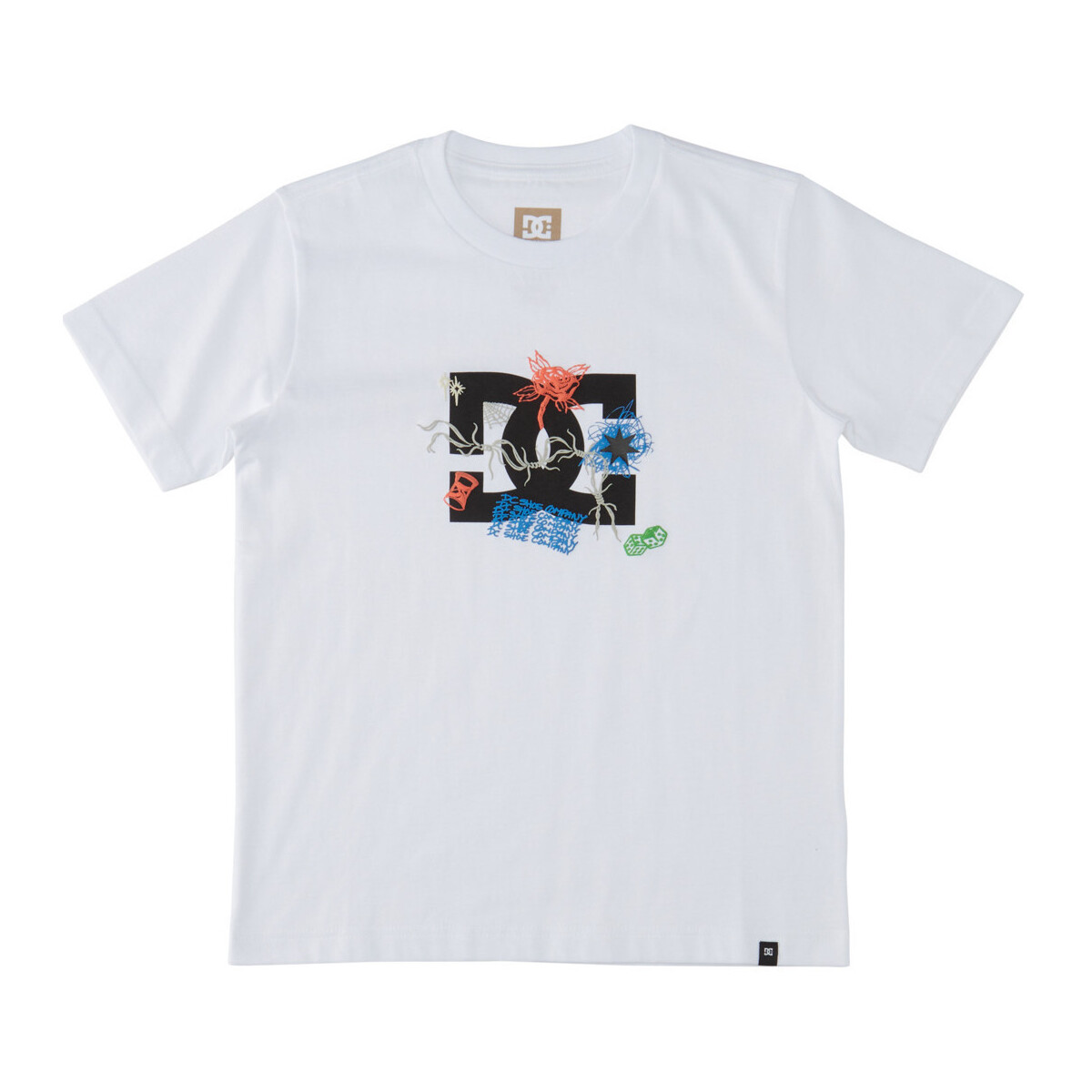 Vêtements Garçon T-shirts manches courtes DC Shoes zipper Scribble Blanc