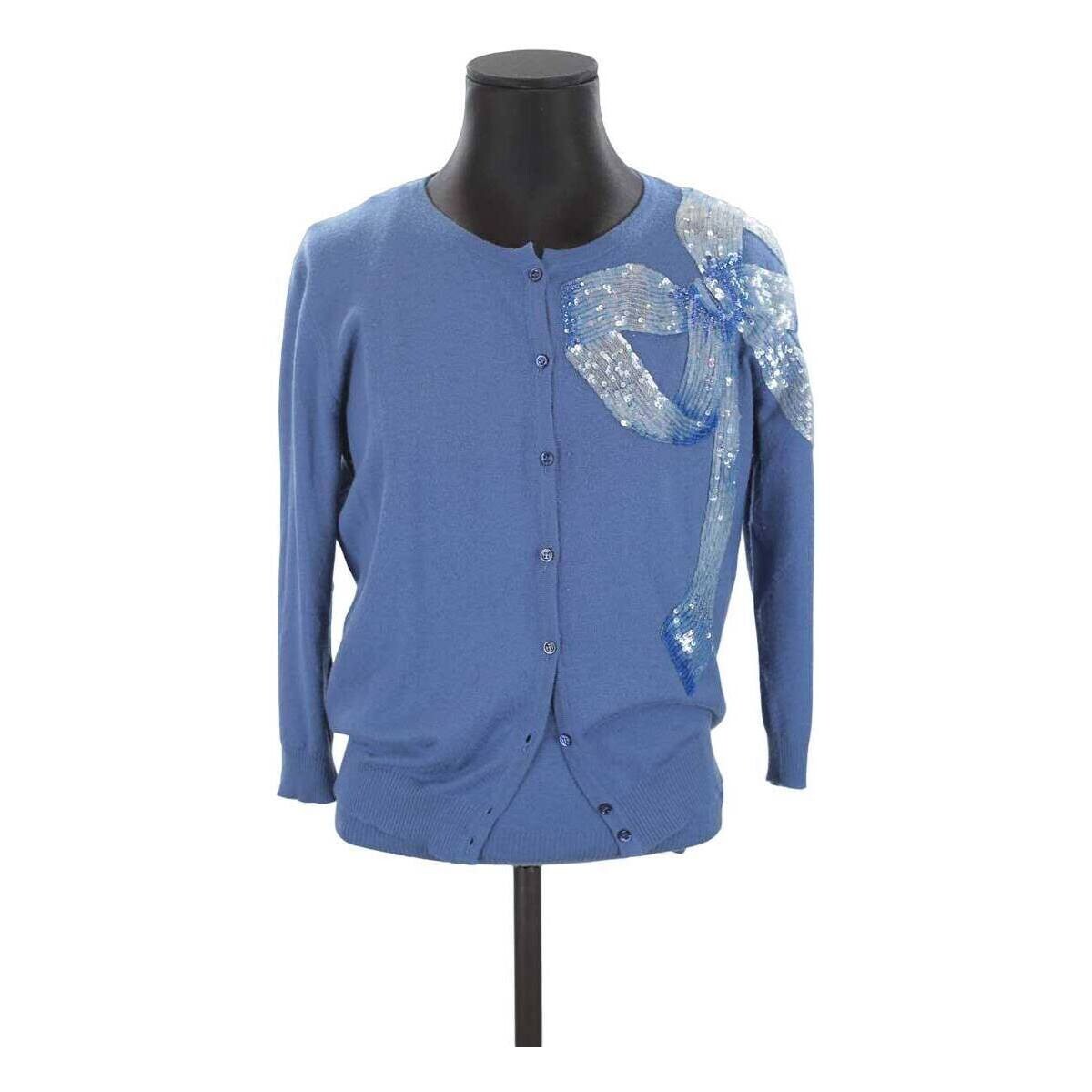 Vêtements Femme Sweats Valentino Cardigan en laine Bleu