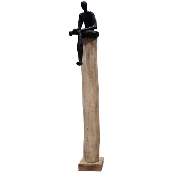 Maison & Déco Statuettes et figurines Signes Grimalt Figure Assis Homme Marron