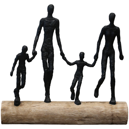 Maison & Déco Statuettes et figurines Signes Grimalt Famille Noire Sur Tronc Marron