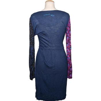 Desigual robe courte  40 - T3 - L Bleu Bleu