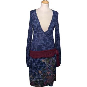 Vêtements Femme Robes Desigual robe mi-longue  40 - T3 - L Bleu Bleu