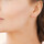 Montres & Bijoux Femme Boucles d'oreilles Brillaxis Puces d'oreilles  argent rhodié 3 oxydes Blanc