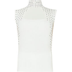 Vêtements Femme Tops / Blouses Liu Jo Top en maille avec strass Blanc