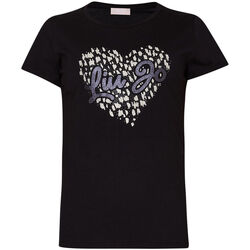 Vêtements Femme Running / Trail Liu Jo T-shirt avec cœur et strass Rose