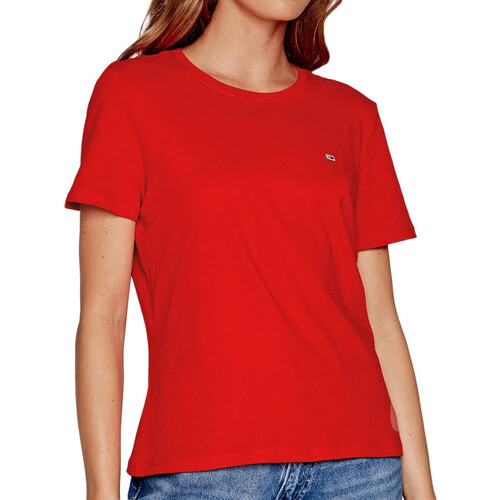 Vêtements Femme T-shirts manches courtes Tommy Hilfiger DW0DW14616 Rouge