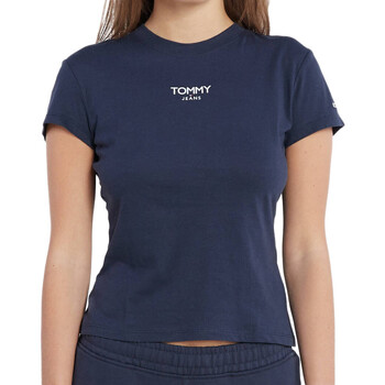 Vêtements Femme T-shirts manches courtes Tommy Hilfiger DW0DW16435 Bleu