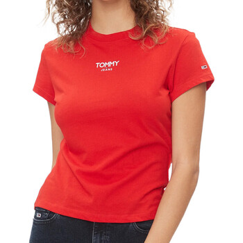 Vêtements Femme T-shirts manches courtes Tommy Hilfiger DW0DW16435 Rouge