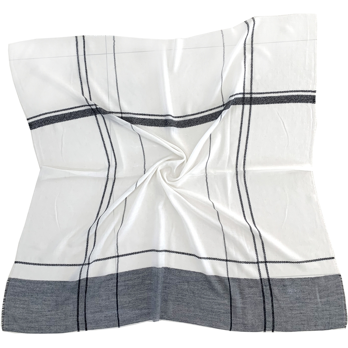 Accessoires textile Femme Echarpes / Etoles / Foulards Chikooparis Écharpe 100% pur cachemire - Noir et blanc Blanc