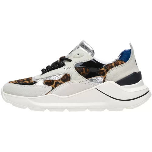 Chaussures Femme Baskets mode Date Date Escape Armani sneakers running pony leopard blanc Blanc