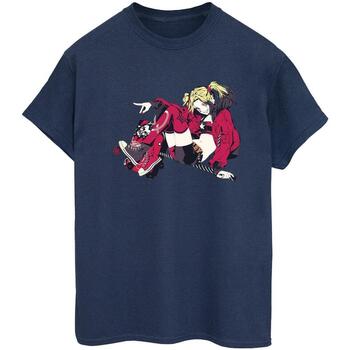 Vêtements Femme T-shirts manches longues Dc Comics Harley Quinn Rollerskates Bleu