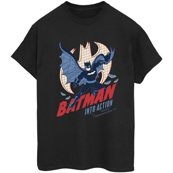 Vêtements Femme T-shirts manches longues Dc Comics Batman Into Action Noir
