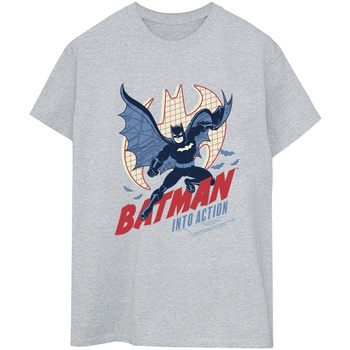 Vêtements Femme T-shirts manches longues Dc Comics Batman Into Action Gris